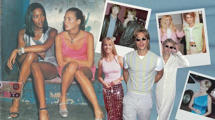90s fashion collage