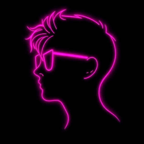 Profile neon portrait